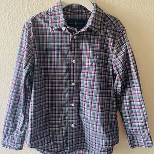 Ralph Lauren Boys Collar Shirt Plaid Size 5